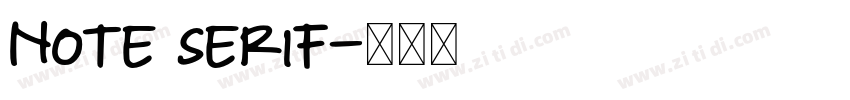 Note serif字体转换